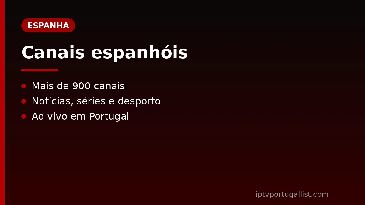 Canais espanhóis IPTV ao vivo em Portugal