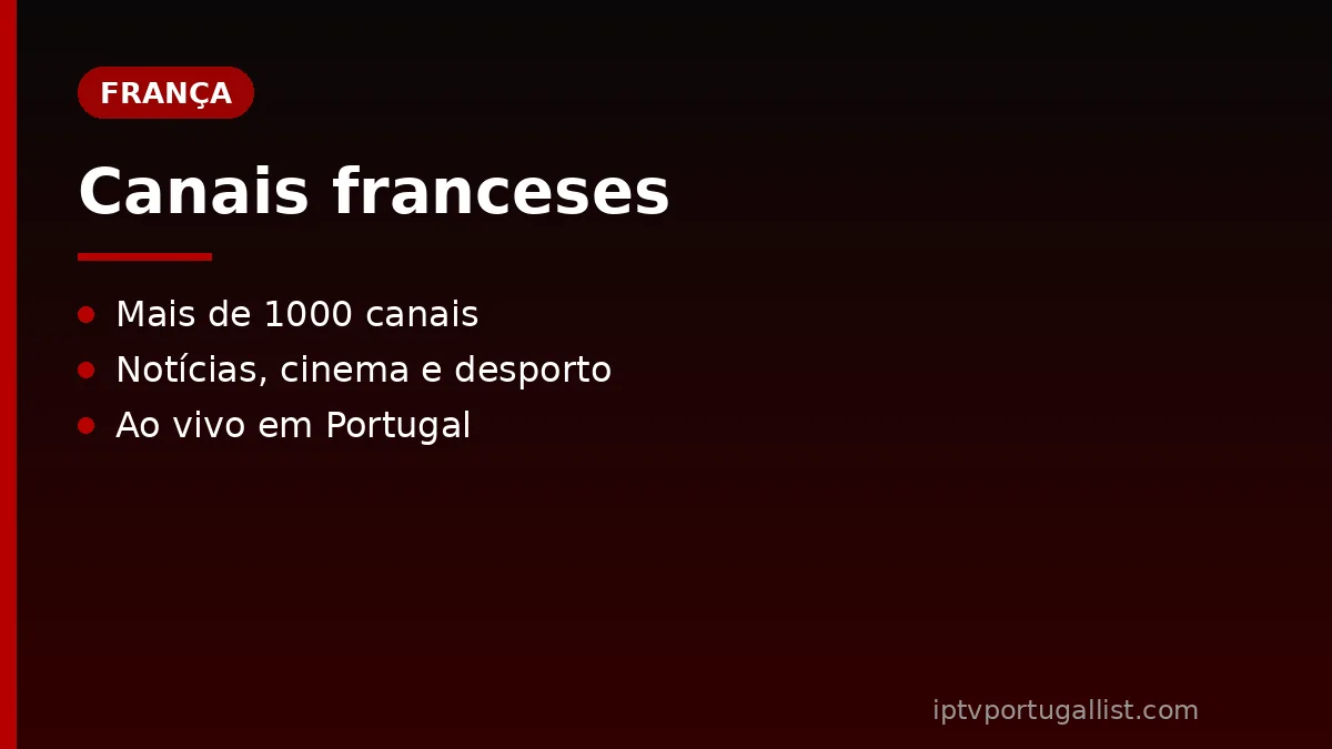 Canais franceses IPTV ao vivo em Portugal