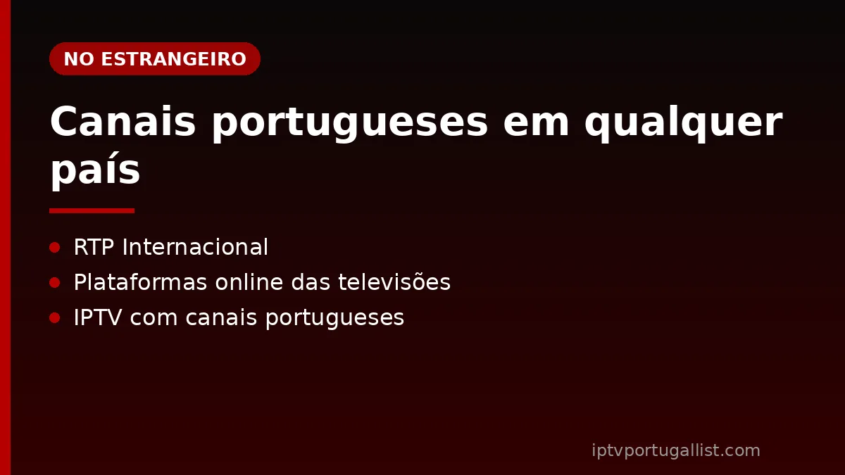 Canais portugueses no estrangeiro: como ver em qualquer país