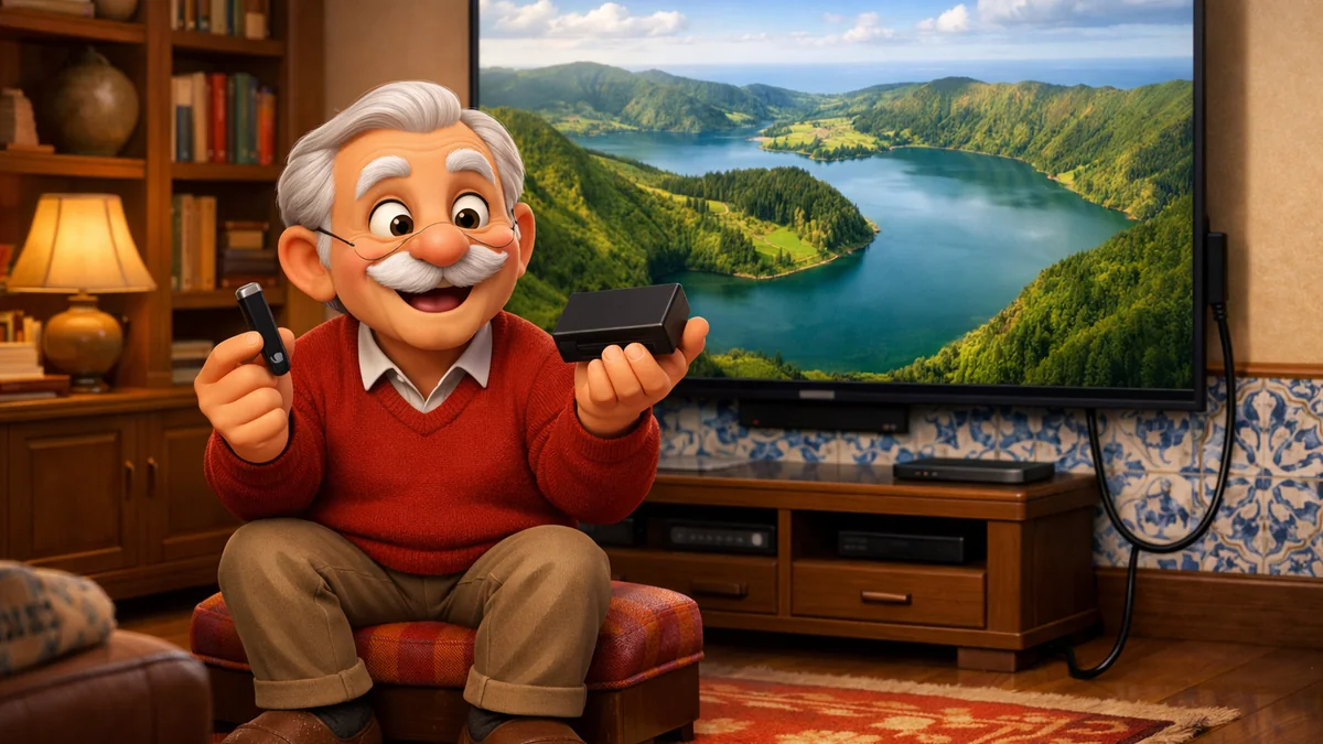 Aparelhos para IPTV 4K: stick e box ligados à televisão