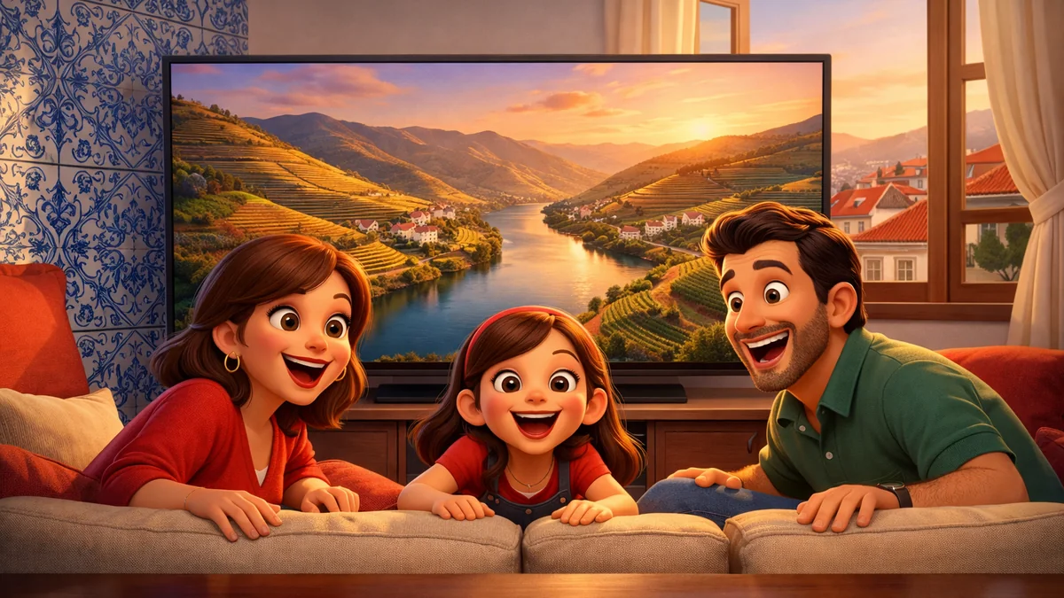 IPTV 4K Portugal: televisão 4K numa sala em Lisboa