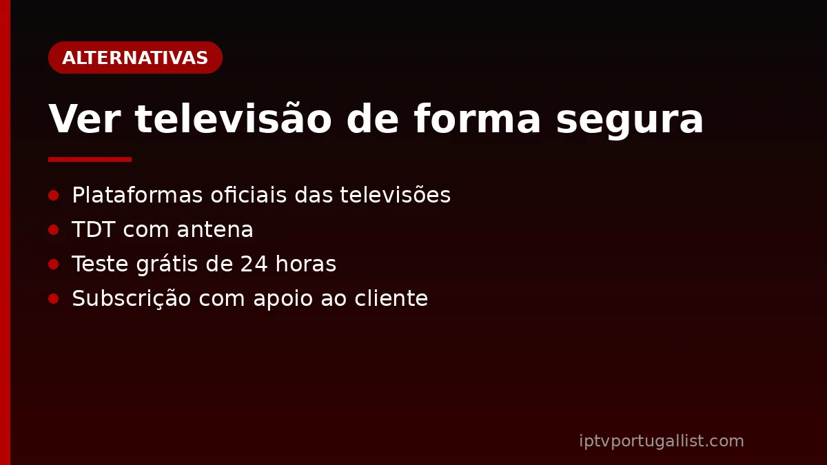 Alternativas para ver IPTV Portugal grátis de forma segura
