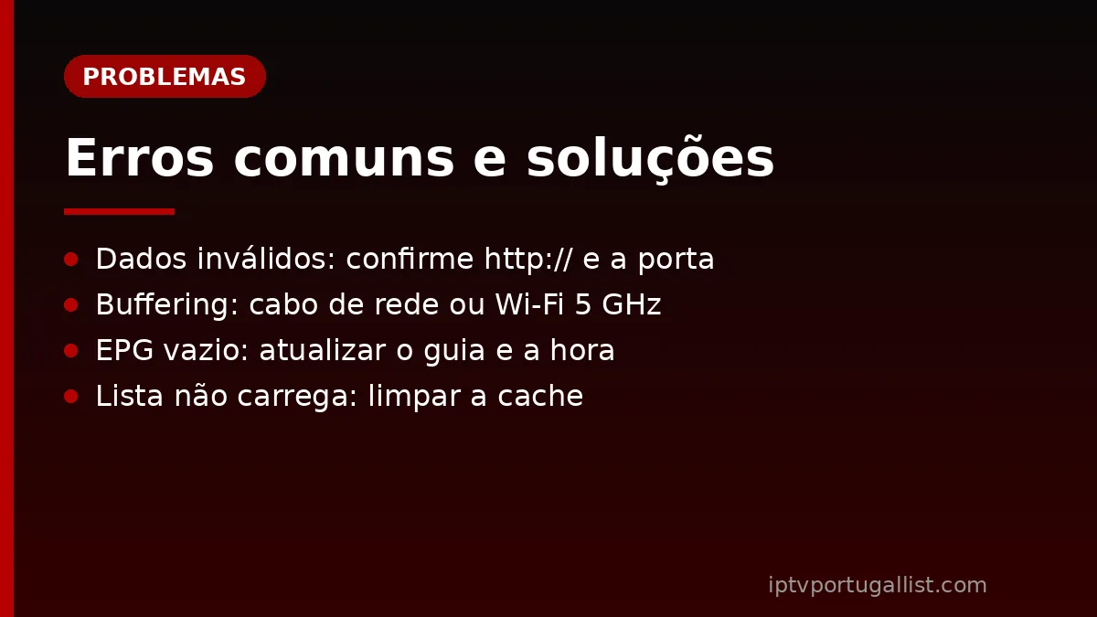 Resolver problemas no IPTV Smarters Pro: buffering e login