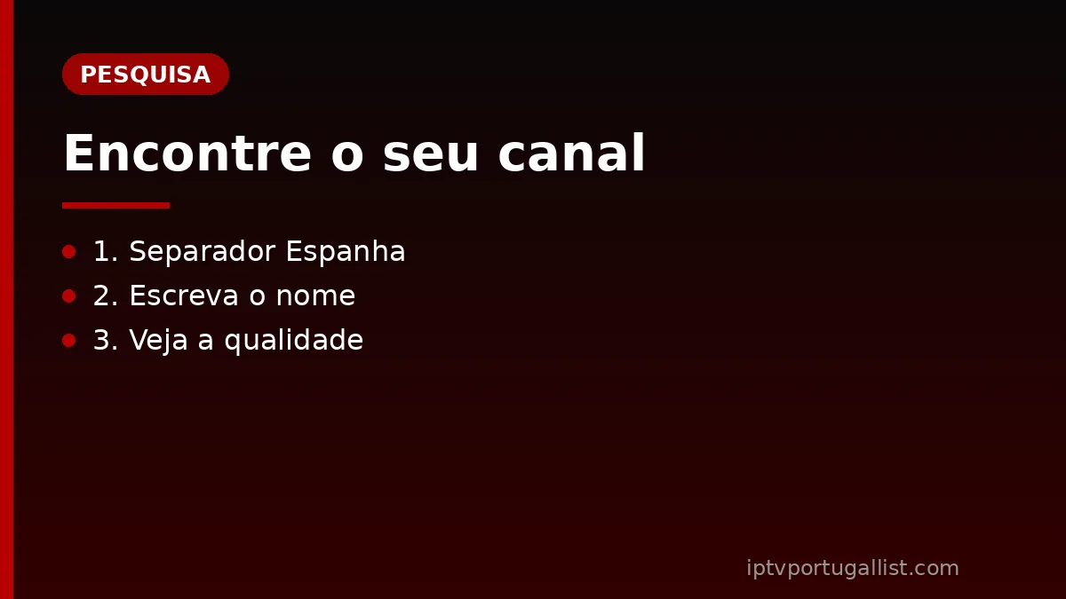 Como pesquisar canais espanhóis na lista IPTV