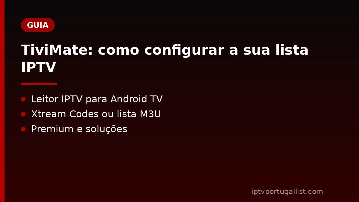 TiviMate: como configurar a sua lista IPTV
