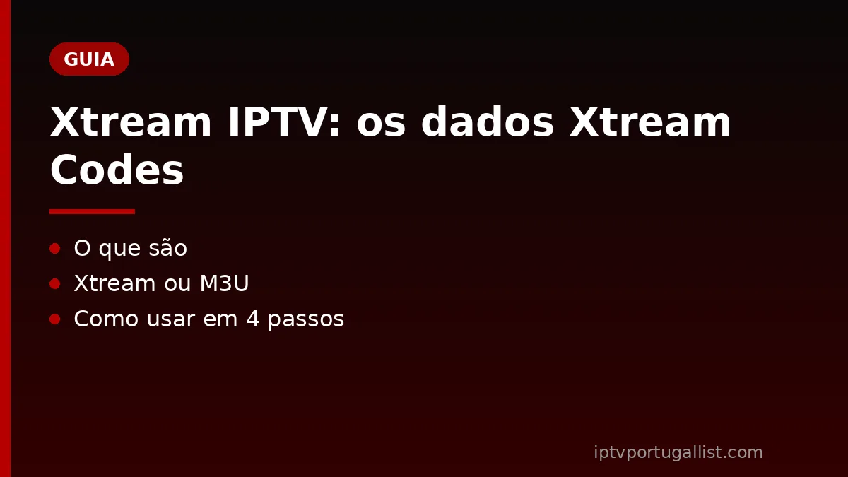 Xtream IPTV: o que são os dados Xtream Codes